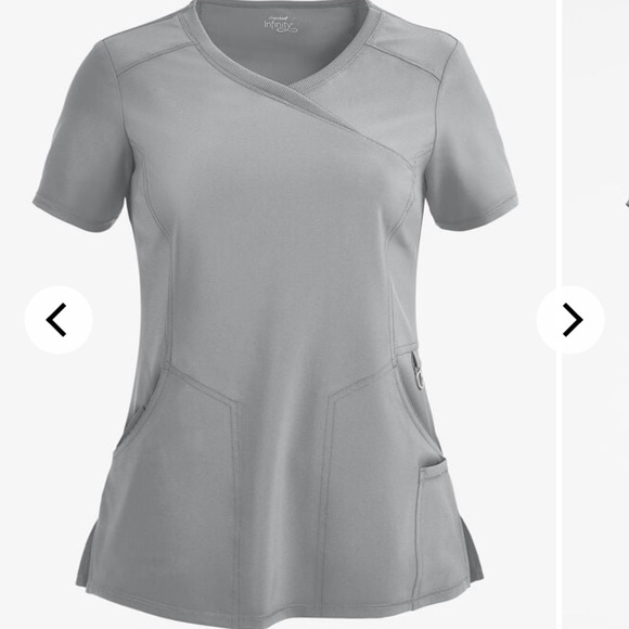 Grey XL Cherokee Infinity Scrub Top - Picture 3 of 4